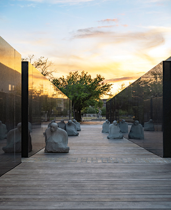 Statues representing African American history 