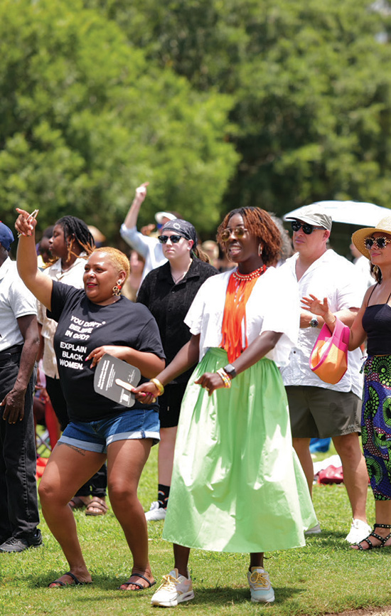 people dancing to music