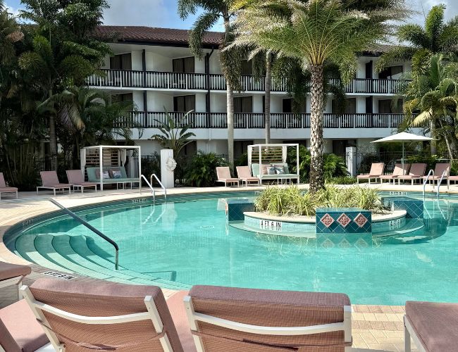 heated pool located in the spa at pga national resort