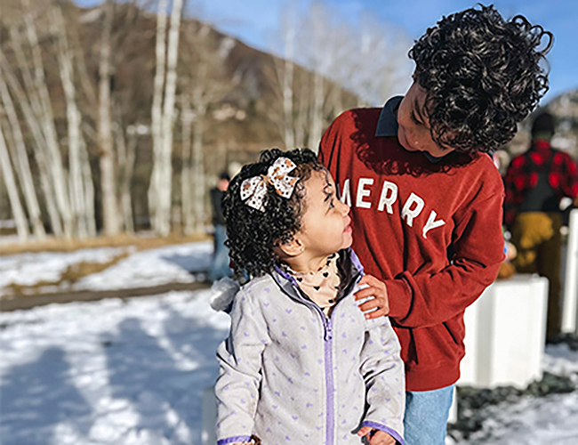 Two children at Aspen Meadows Resort 