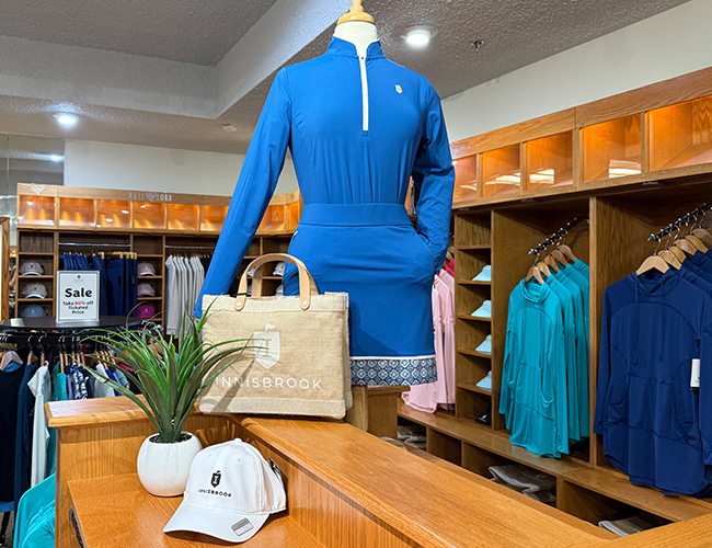 women's golf apparel in pro shop