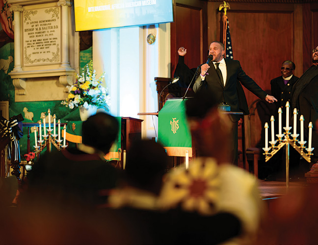 preacher giving speech