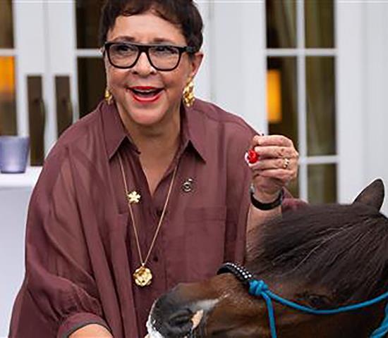 Shelia and CupCake the pony. 