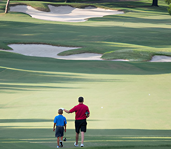 Father and son Golfing