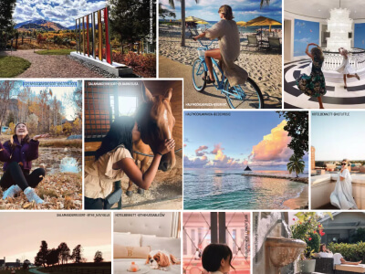 A collage of photos from guests