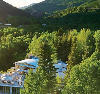 aspen meadow resort aerial view