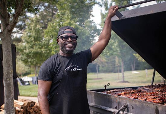 chef Rodney at bbq grill