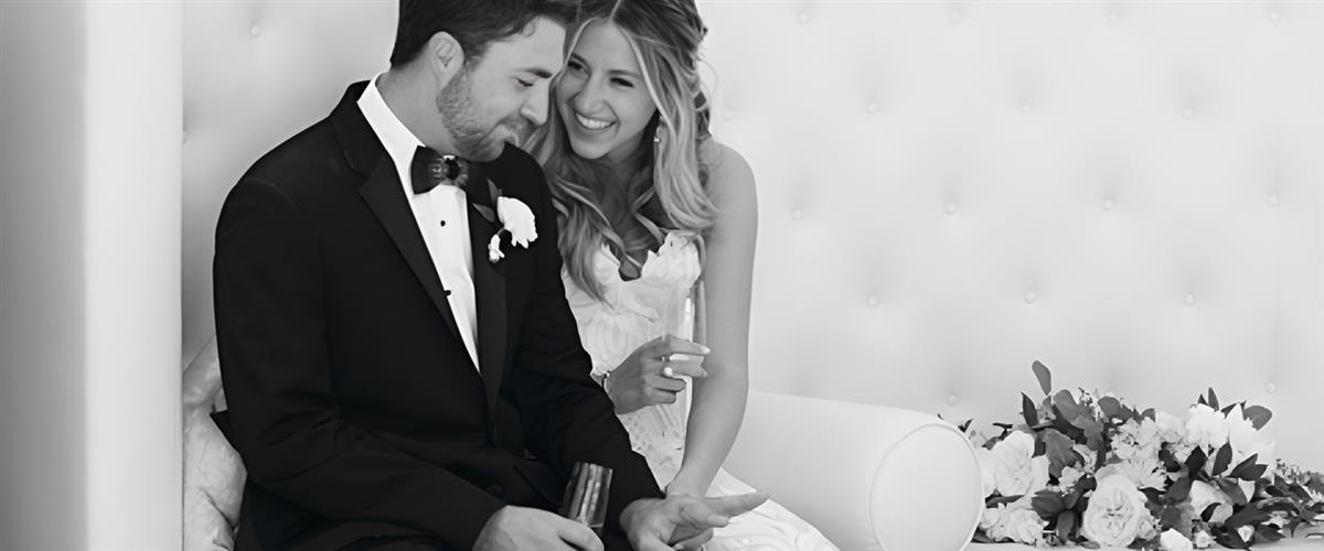 Couple celebrating their wedding