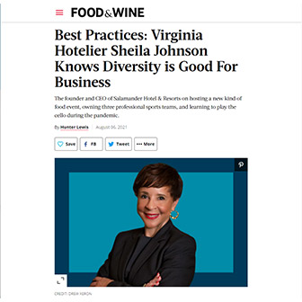 Best Practices: Virginia Hotelier Sheila Johnson Knows Diversity is Good For Business