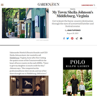 My Town: Sheila Johnson’s Middleburg, Virginia