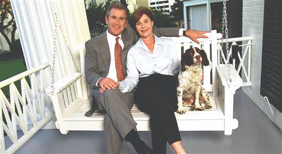 President George Bush and Laura Bush in Austin, TX