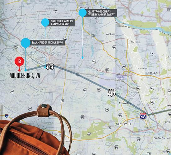 Map of Middleburg to DC