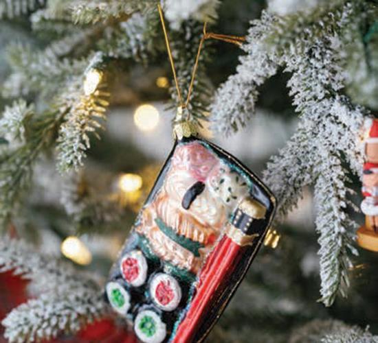 sushi ornament on tree