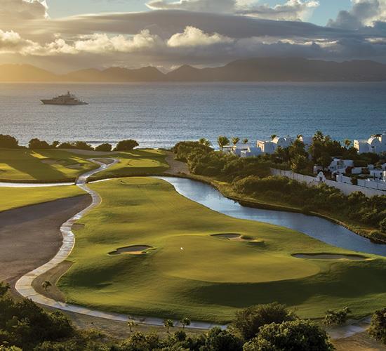 aerial view of golf course