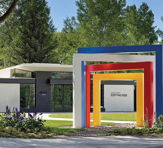 front of hotel sculpture