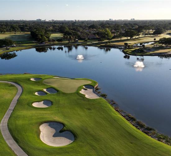 Golf course aerial view 