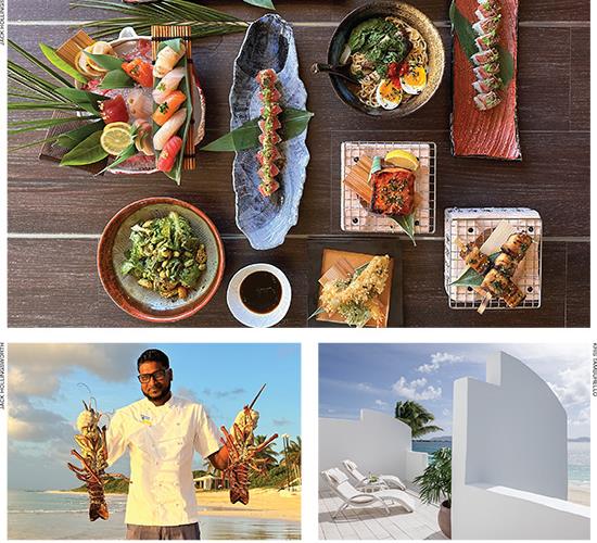 collage of food and hotel views