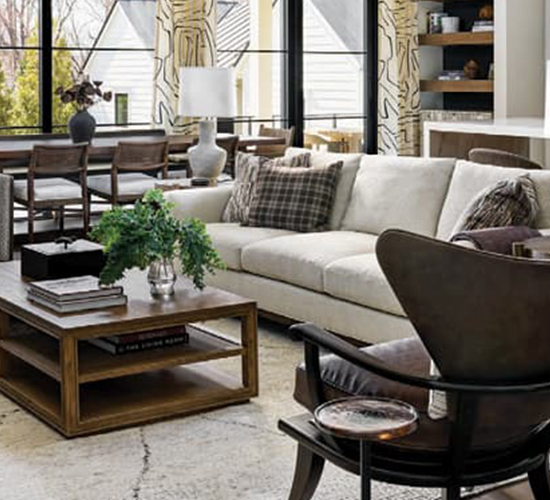 living room at the Eaton's home