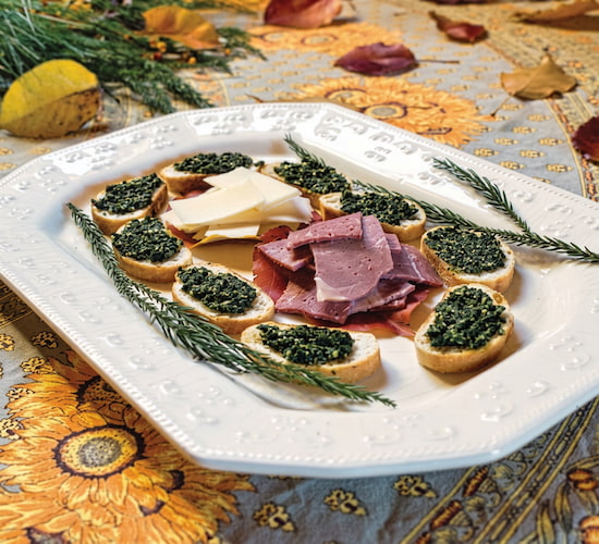 Foraged ingredients from the mountains at Aspen Meadows