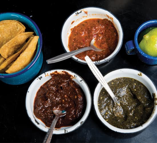 salsa and chips at Chinton