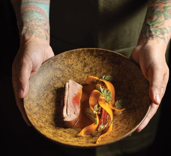 Chef William Eick's Koji-Fermented Duck Grilled over Binchotan Charcoal