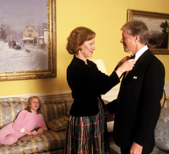 Jimmy Carter, his wife and his daughter 
