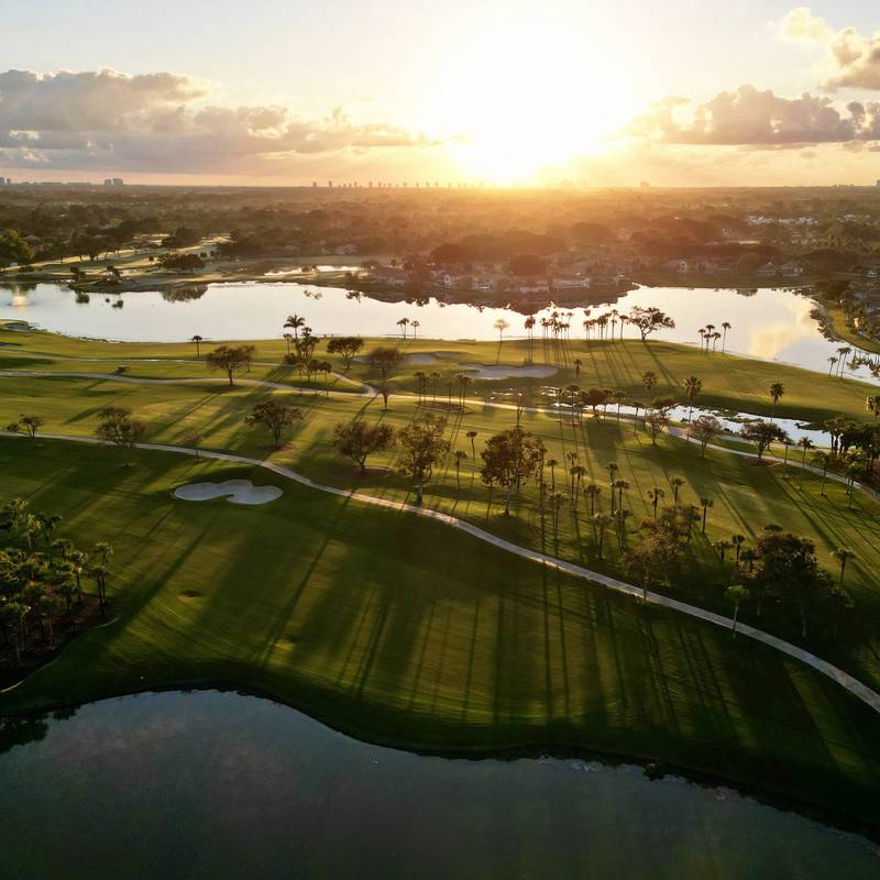 PGA National Resort Aerial Sunset 