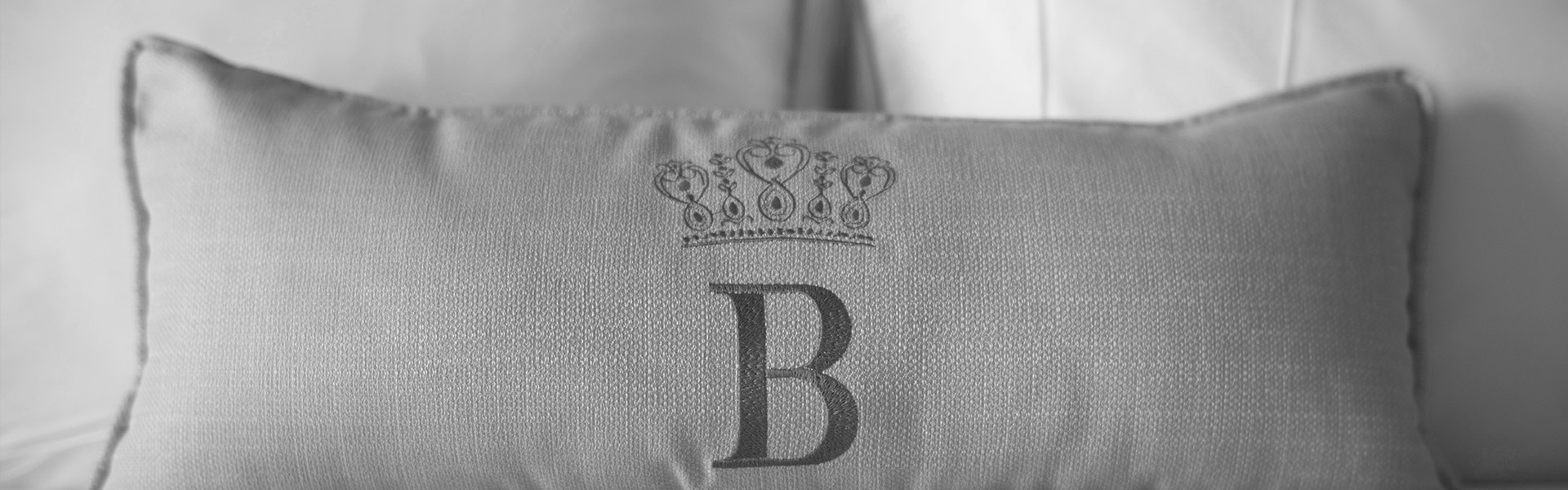 pillow with Hotel Bennett logo