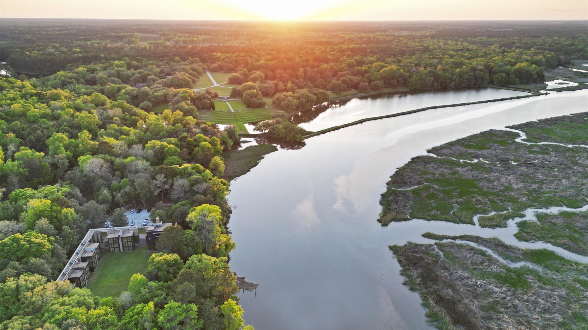 Aerial view of The Inn at Middleton Place