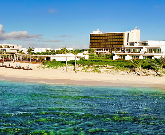 Hotel view from ocean