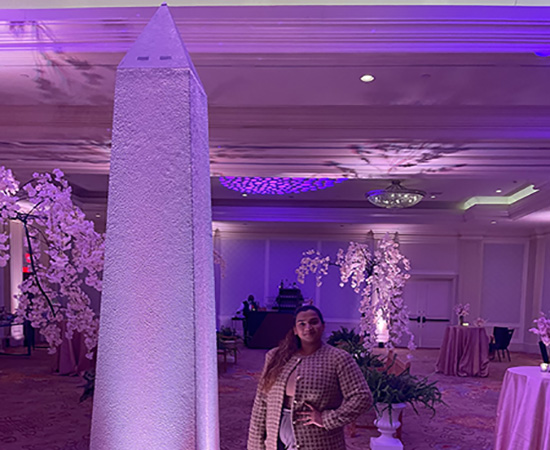 woman at an indoor event