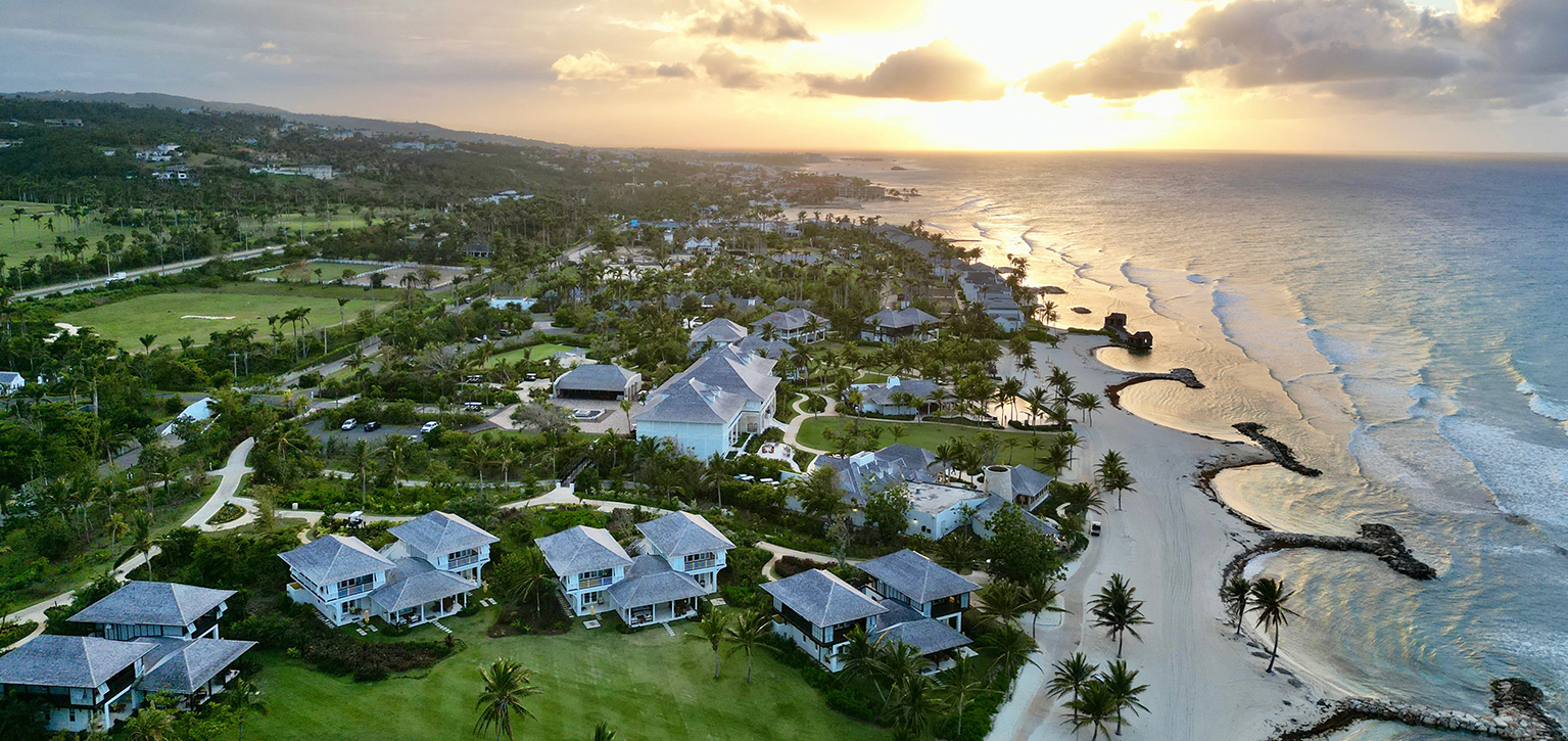 Half Moon Aerial with Caribbean Sea