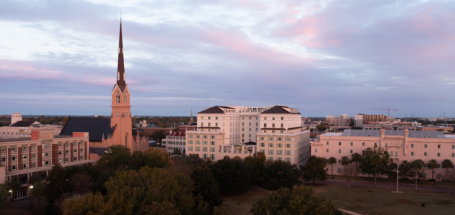 Hotel Bennett Aerial View in Downtown Charleston