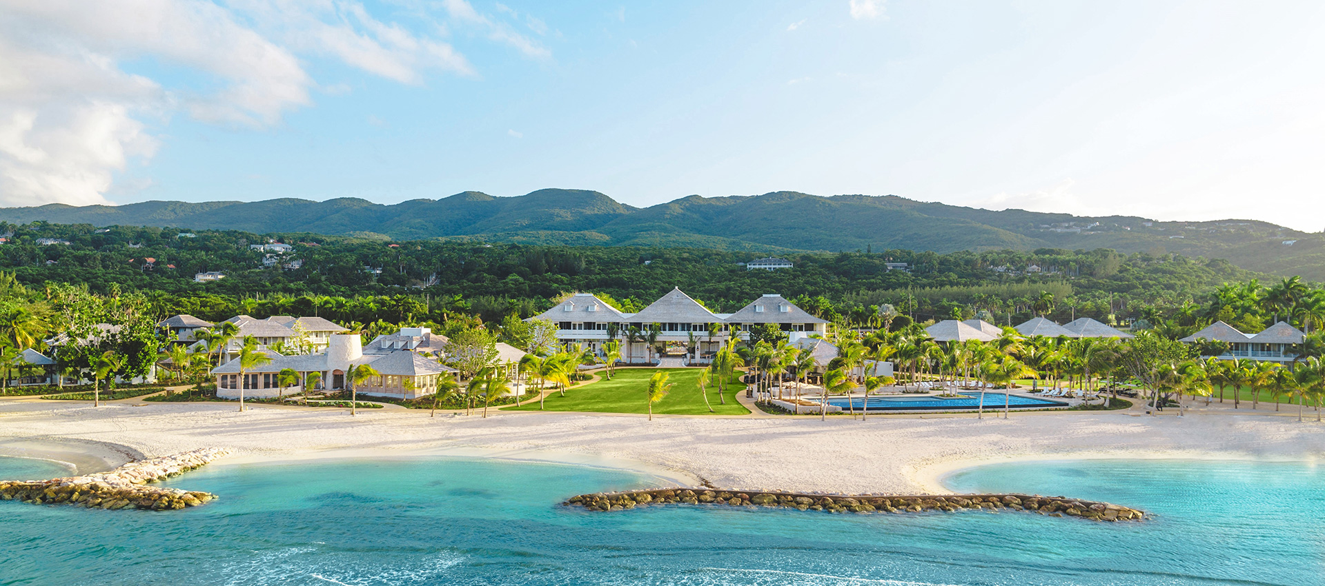 Half moon beach aerial view