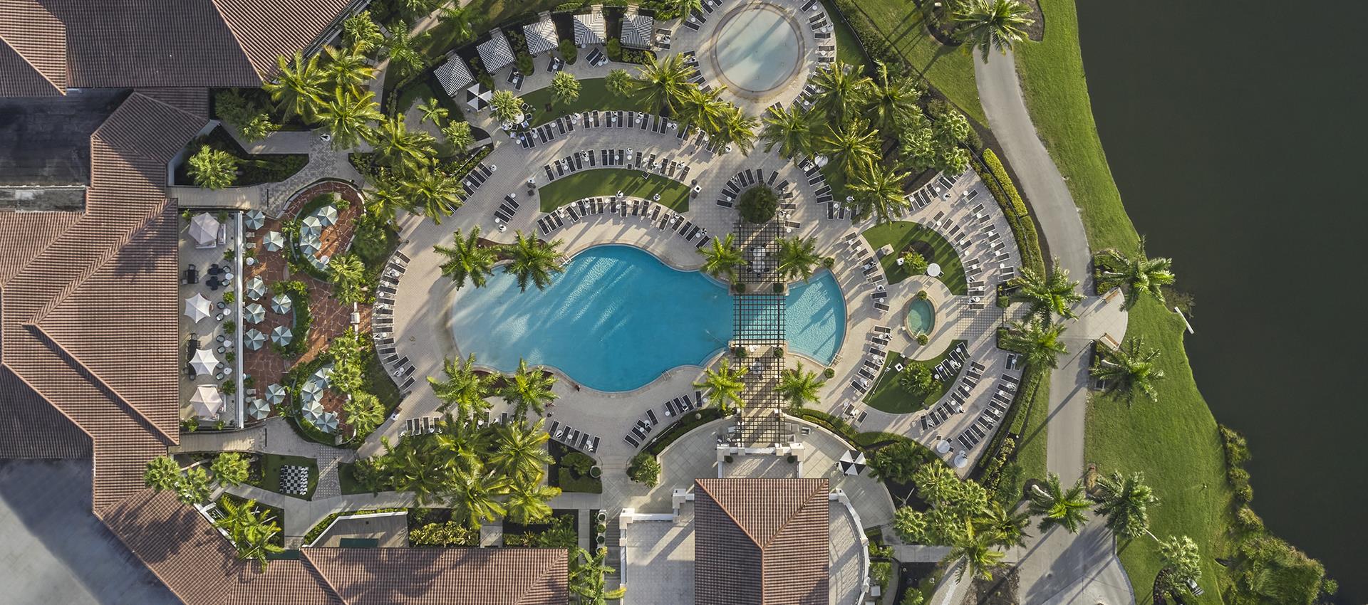 PGA National Resort Pool Aerial view