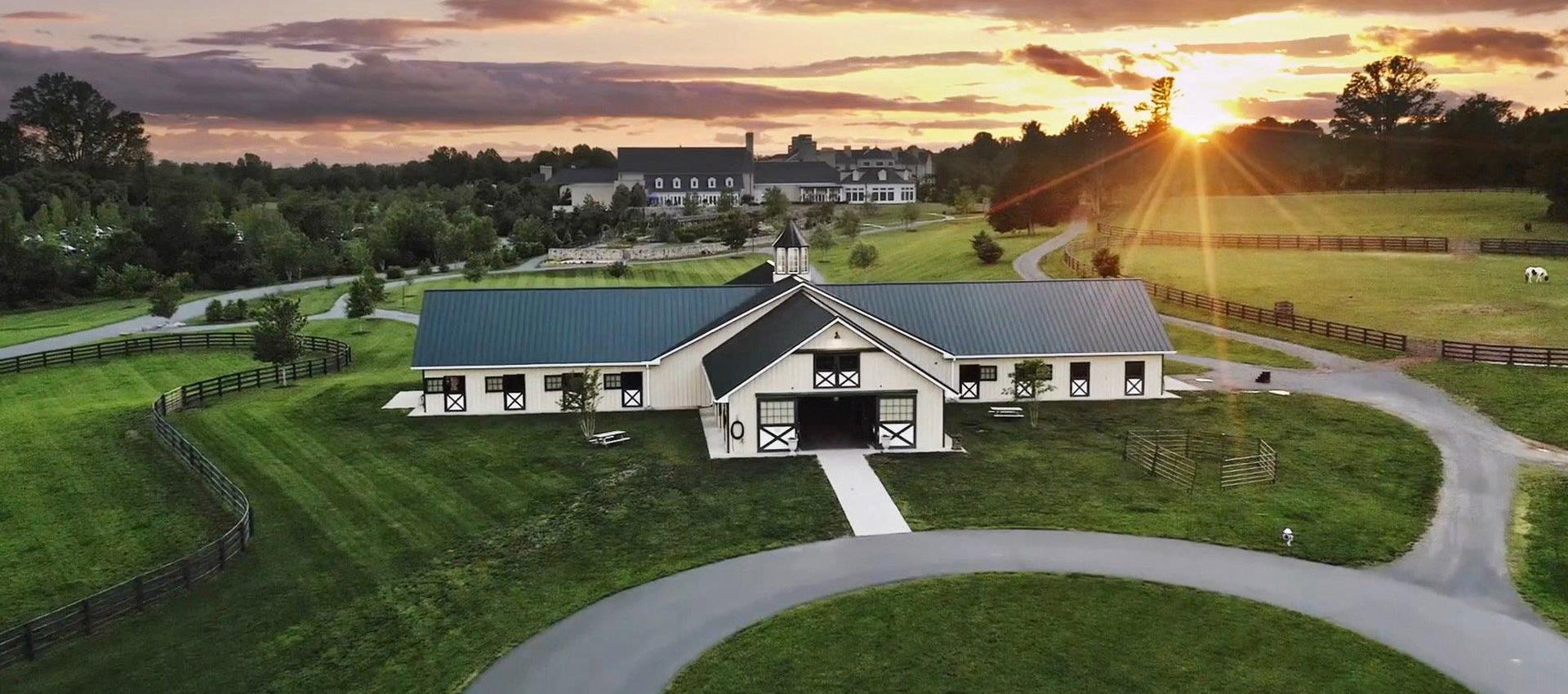 Aerial View of the Stable at Salamander Middleburg