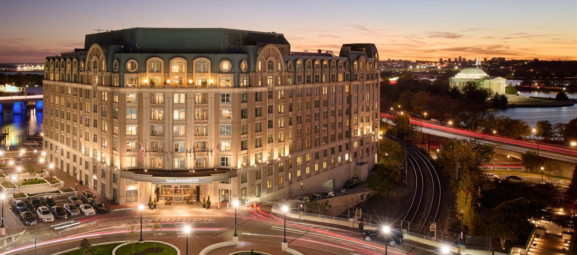 Aerial shot of the Salamander DC hotel